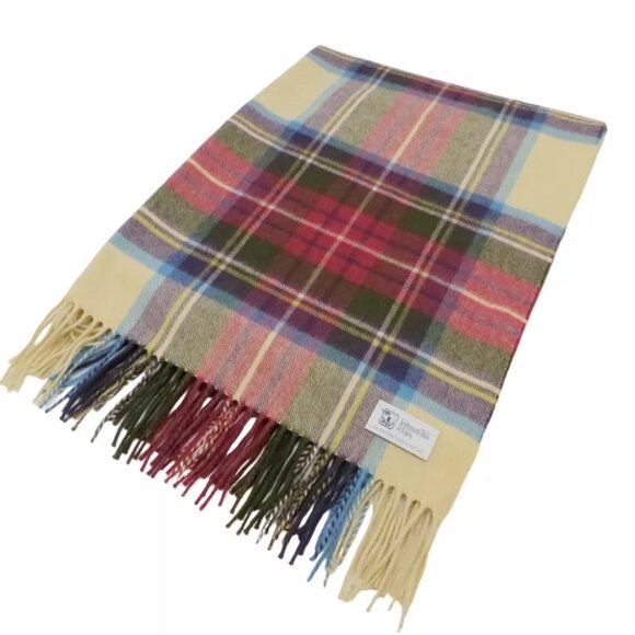 Johnstons of Elgin Stole Scarf Beige Cashmere - Picture 1 of 5
